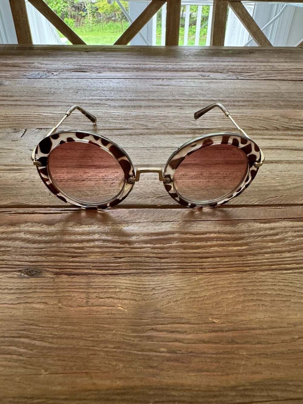Miu Miu Round SMU 13N Gradient Sunglasses - MIU233205